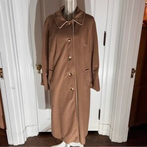 Vintage Wellington Kashmiracle coat tan taupe overcoat soft C249